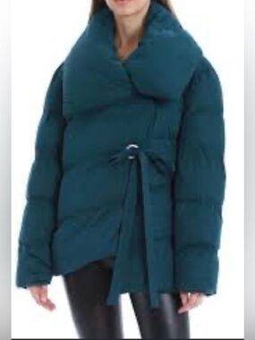 Avec Les Filles Sold@ Anthropologie  wrap Puffer Jacket D-Ring Belt Size XL EUC